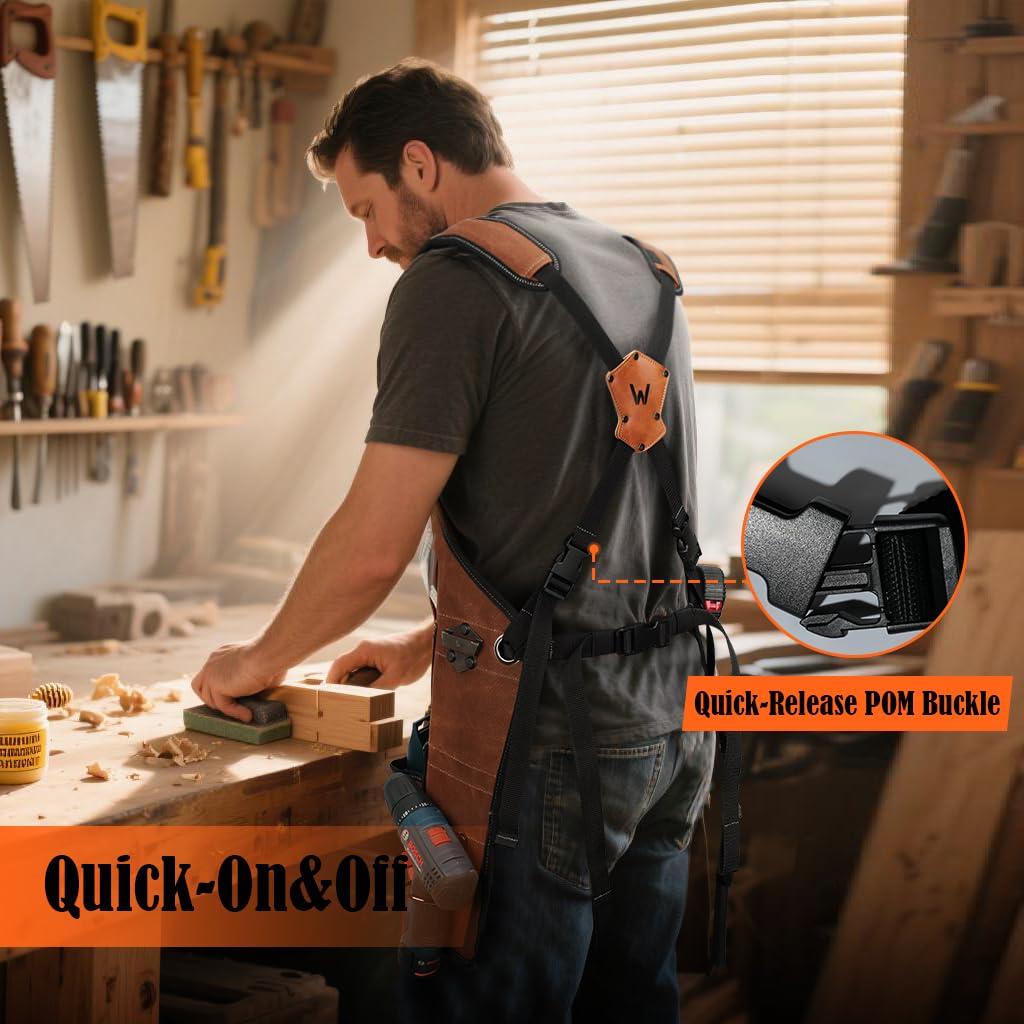 Welkinland 11-pocket layout in action keeps tools organized.