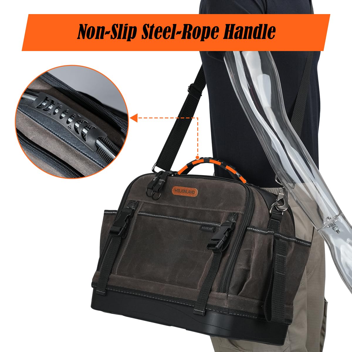 Welkinland rubber handle offers a non-slip, comfortable grip.