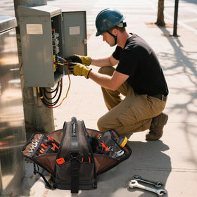 Welkinland HVAC bag interior with steel-frame supports upright visibility.