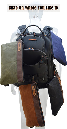 Welkinland four-pcs set shows versatile zippered pouches for different job tasks.