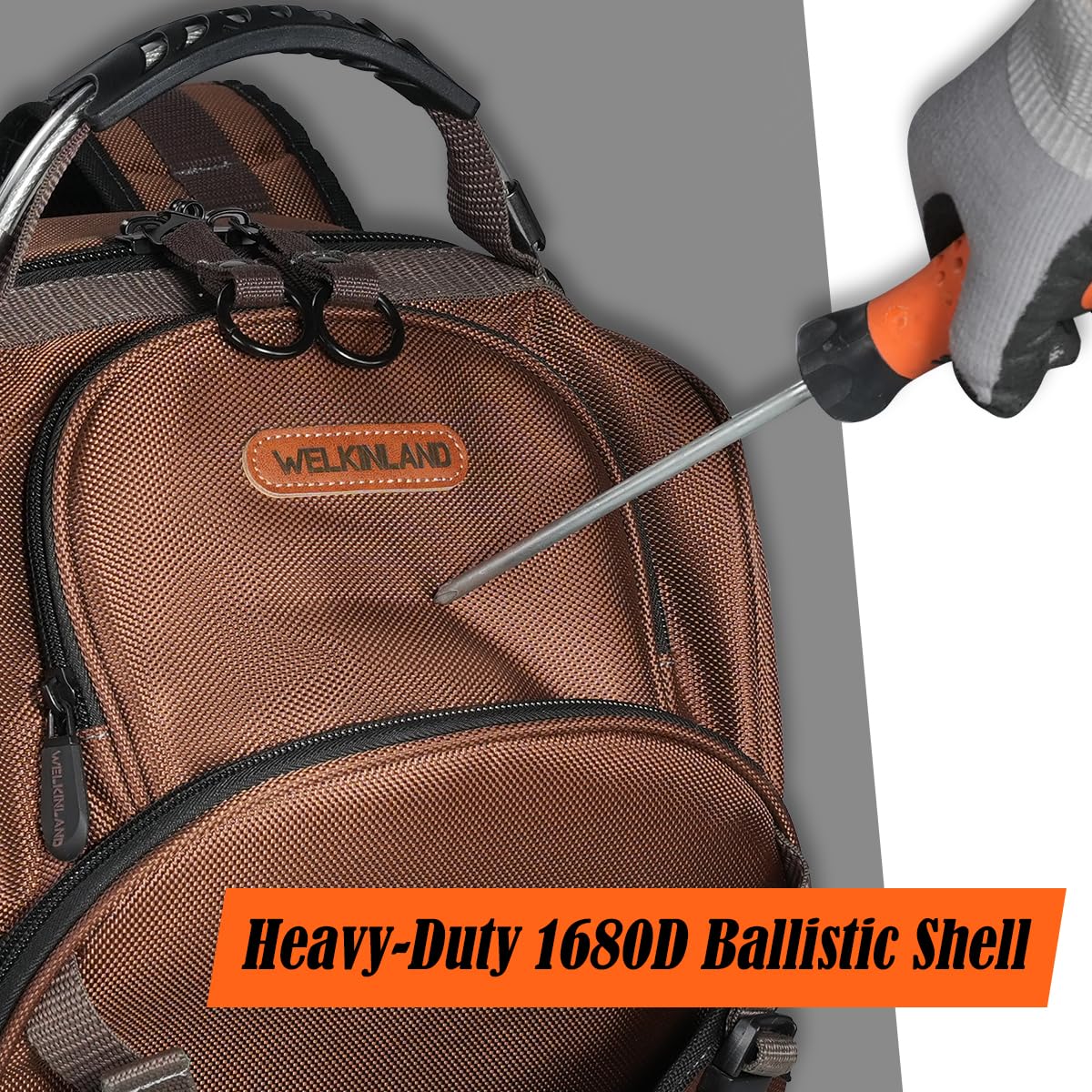 Welkinland heavy-duty 1680D shell protects gear on tough sites.