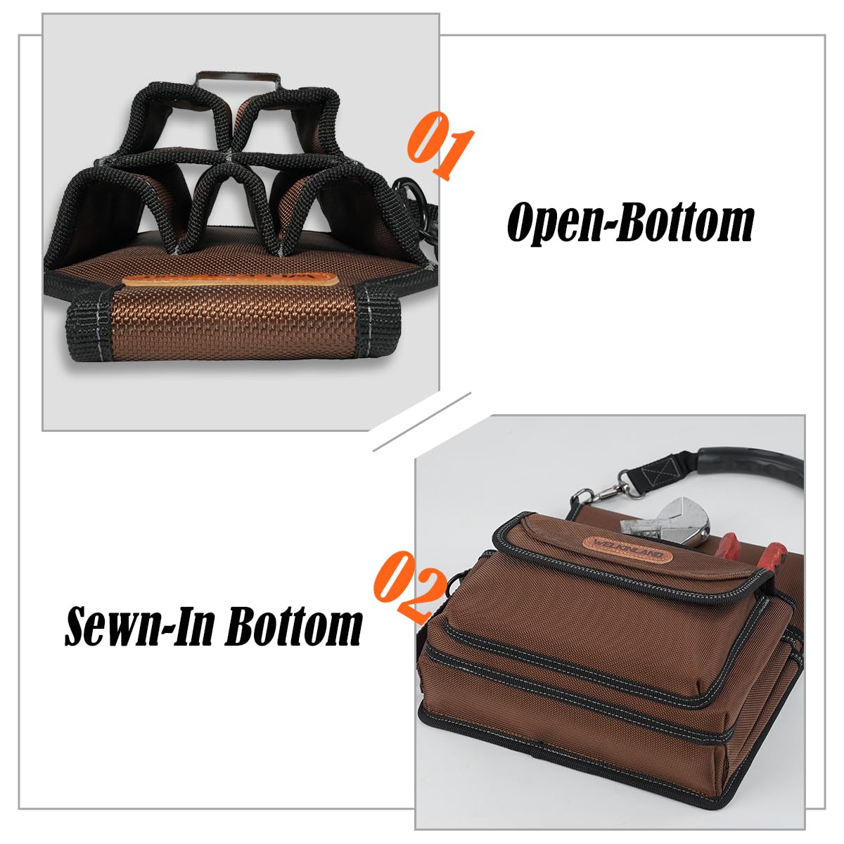 Welkinland quick-access pockets image demonstrating 16 open-top slots.