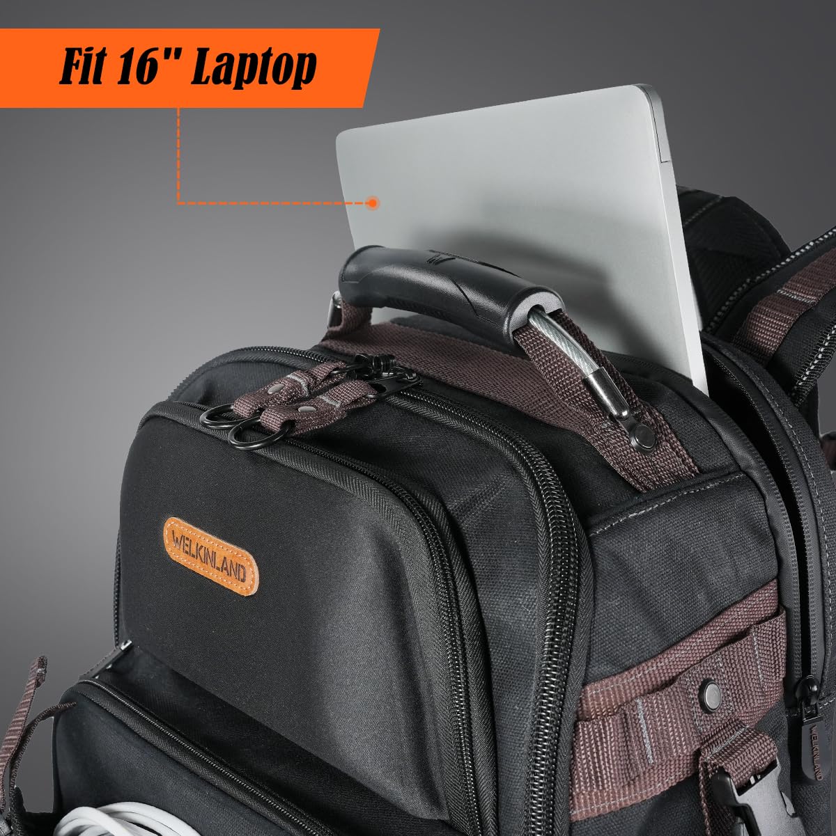 WELKINLAND Smooth zippers enable quick, easy access to gear.