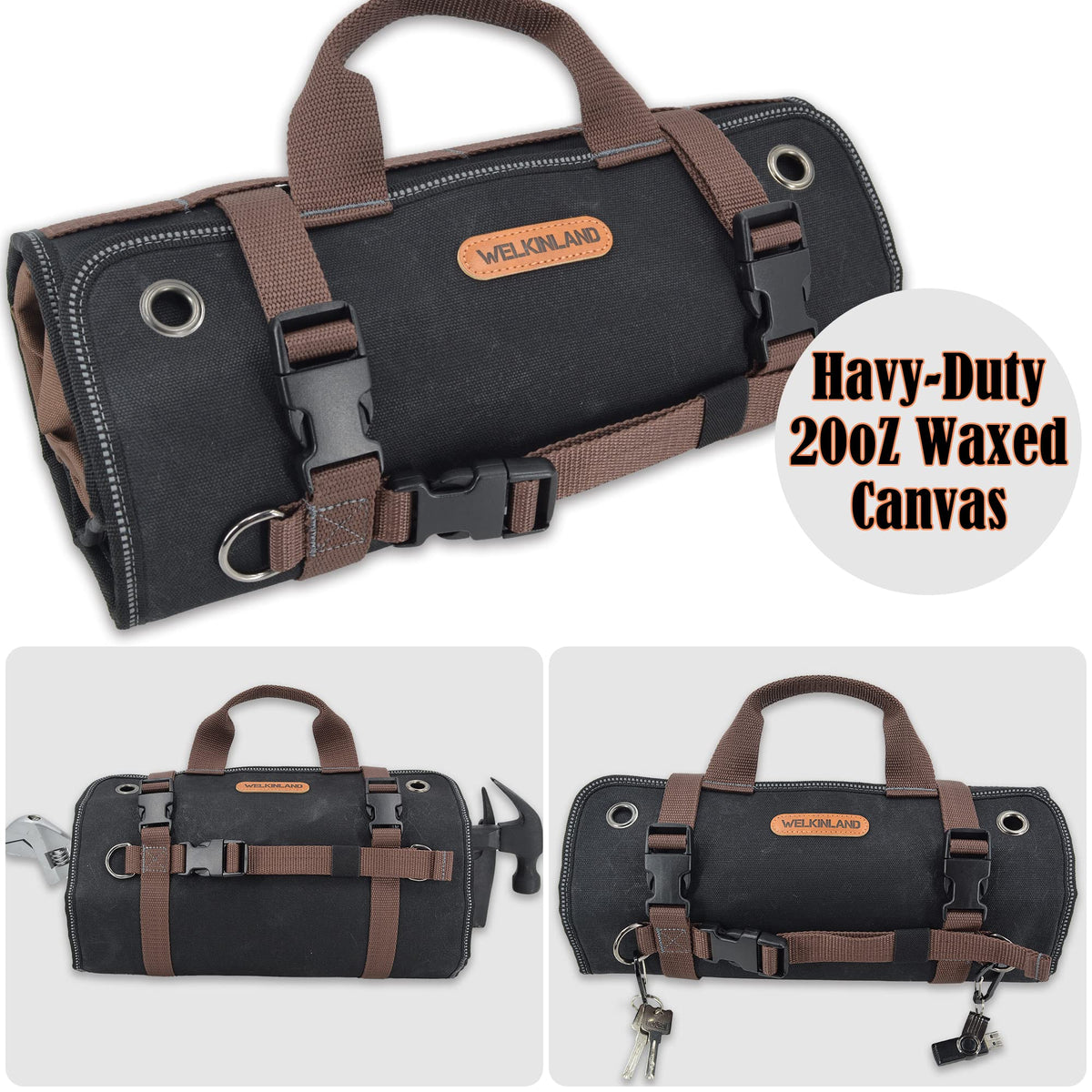 Welkinland anti-cut canvas texture protects tools during transport and use