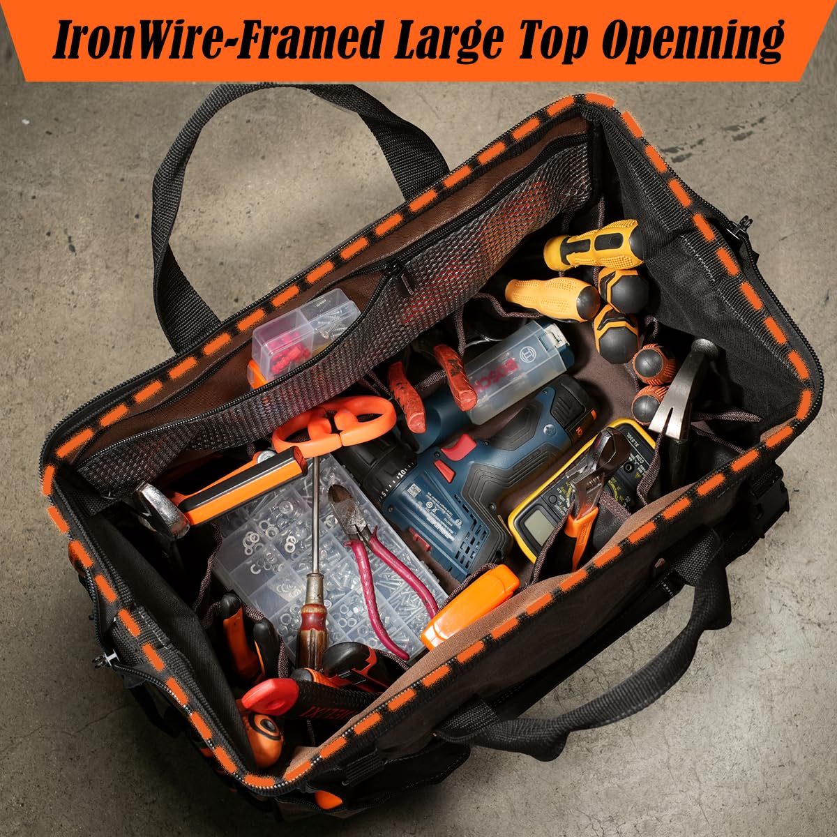 WELKINLAND interior tarpaulin provides see-through durability inside the bag