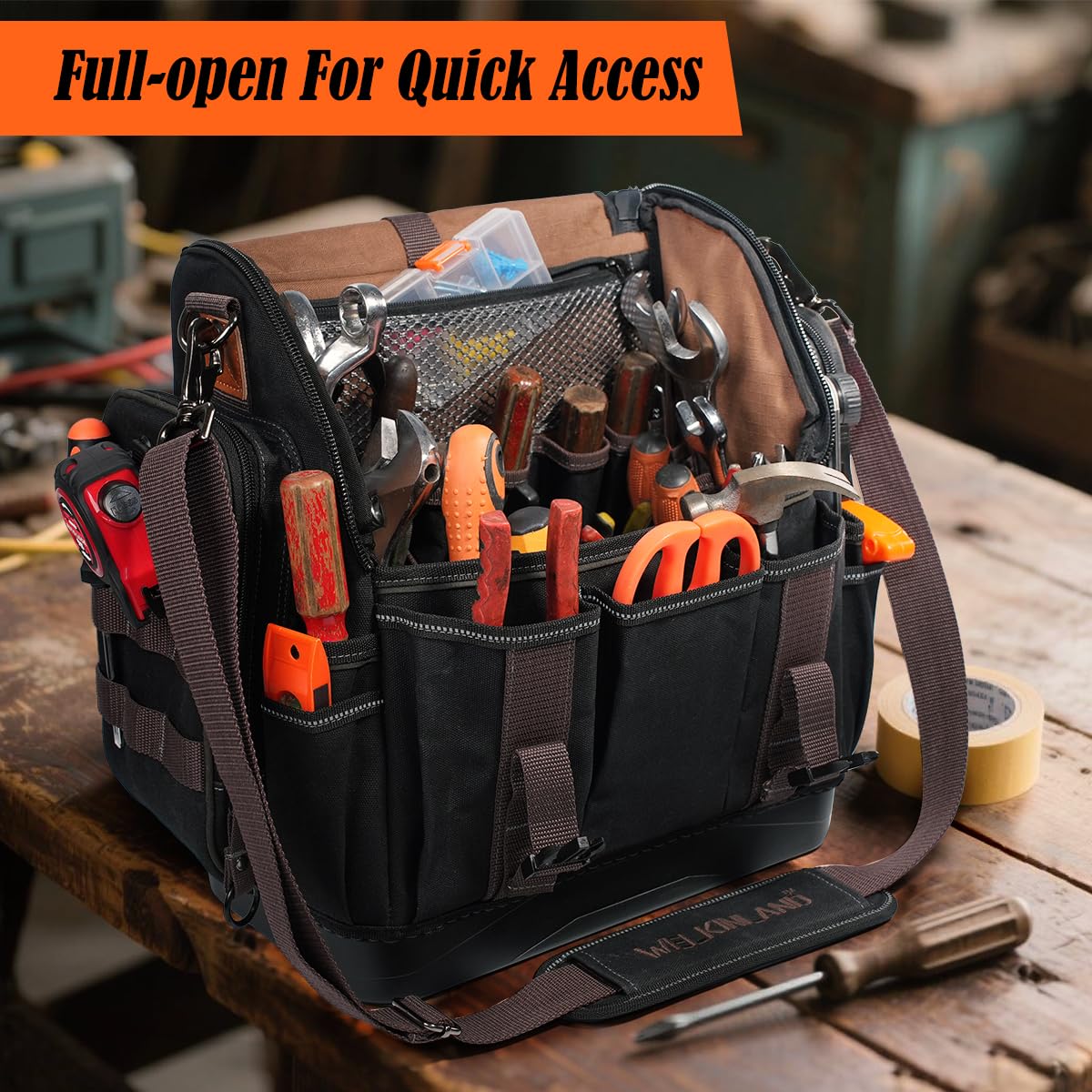 Welkinland waxed canvas tool bag designed for durability.