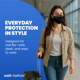 Well Before 3D KN95 mask pack of ten for easy refills.