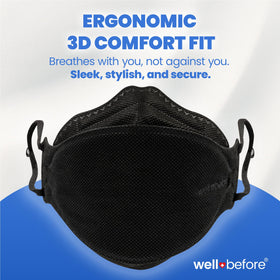 Medium size Well Before KN95 mask provides balanced coverage for daily use.