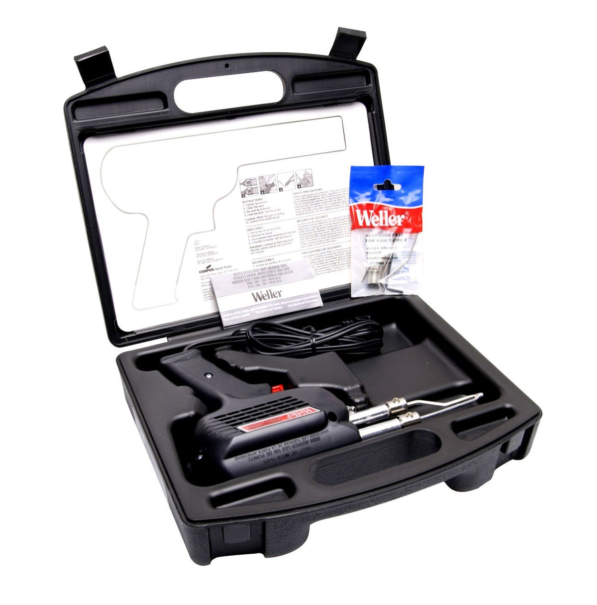 Weller D550PK solder gun in case for organized portable use.
