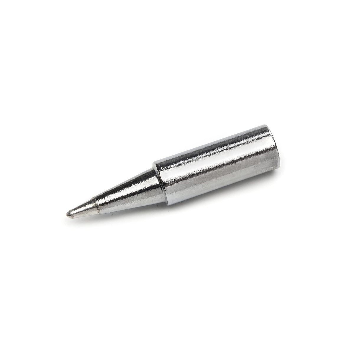 Ergonomic pencil-grip on the soldering iron reduces hand fatigue.