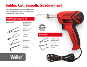 Weller Geuinine ergonomic grip improves comfort during soldering sessions.