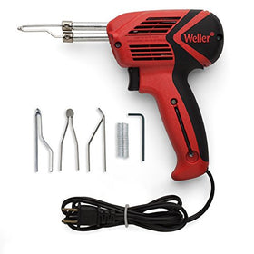 Weller Geuinine universal soldering gun kit illuminates work area with LED lights for precision.
