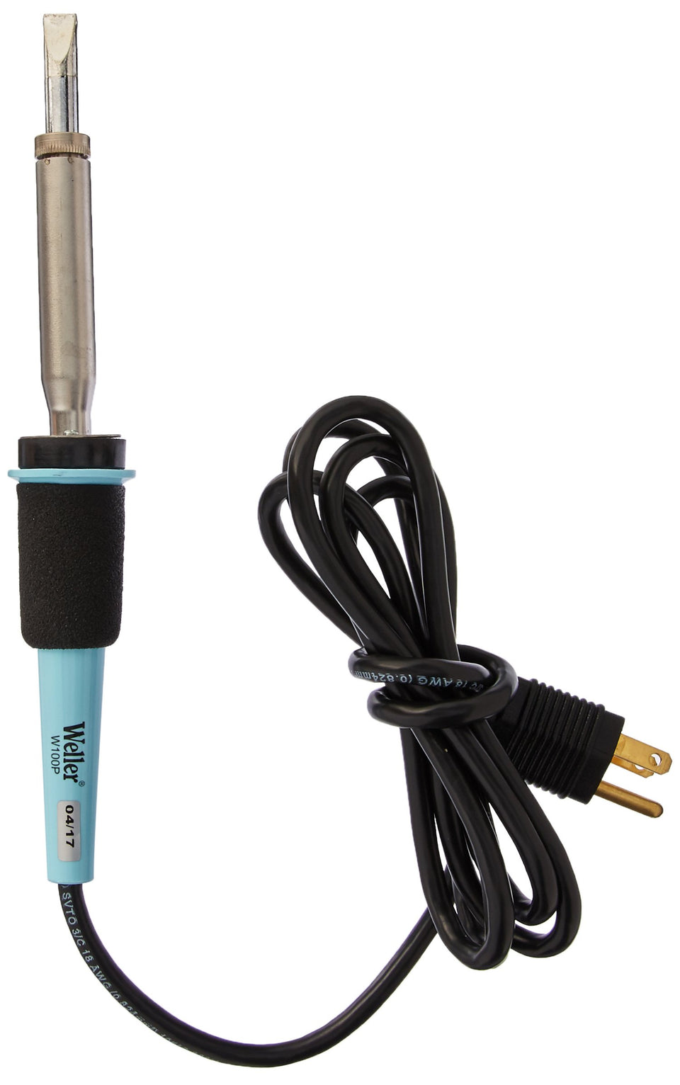 Weller W100PG CT6F7 tip close-up demonstrating precise temperature control for clean joints.