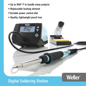 Weller WE1010NA 70W soldering iron delivers rapid heat for demanding joints.