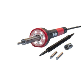 Weller WLIRK3012A with LED halo ring lights the workspace for precise soldering.