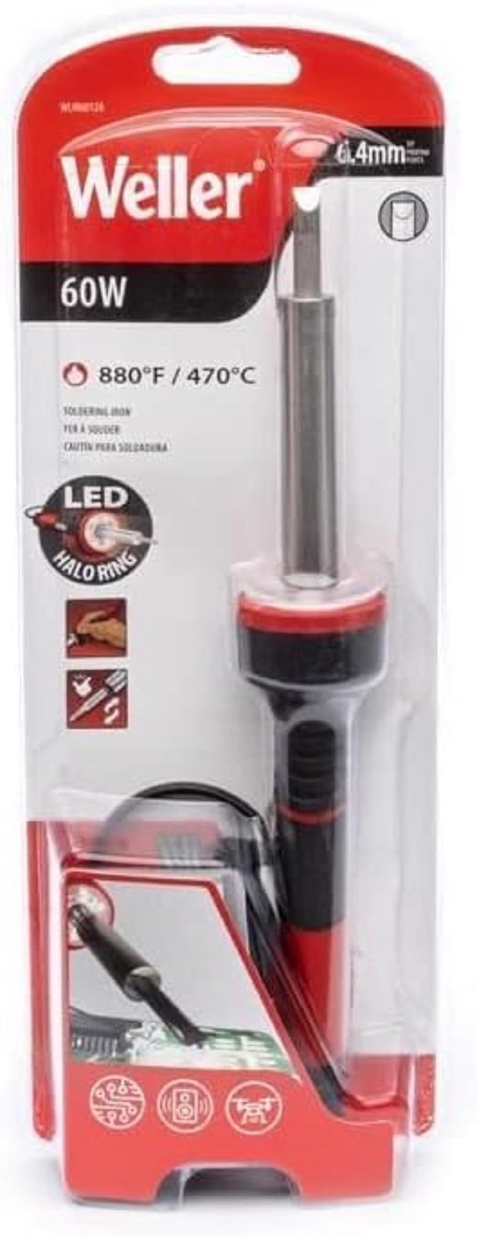 Weller WLIRK6012A with LED halo ring illuminates the work area for precise soldering.