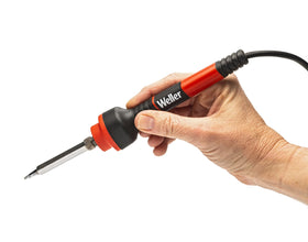 Weller WSR200 safety rest supporting the hot tip between tasks.