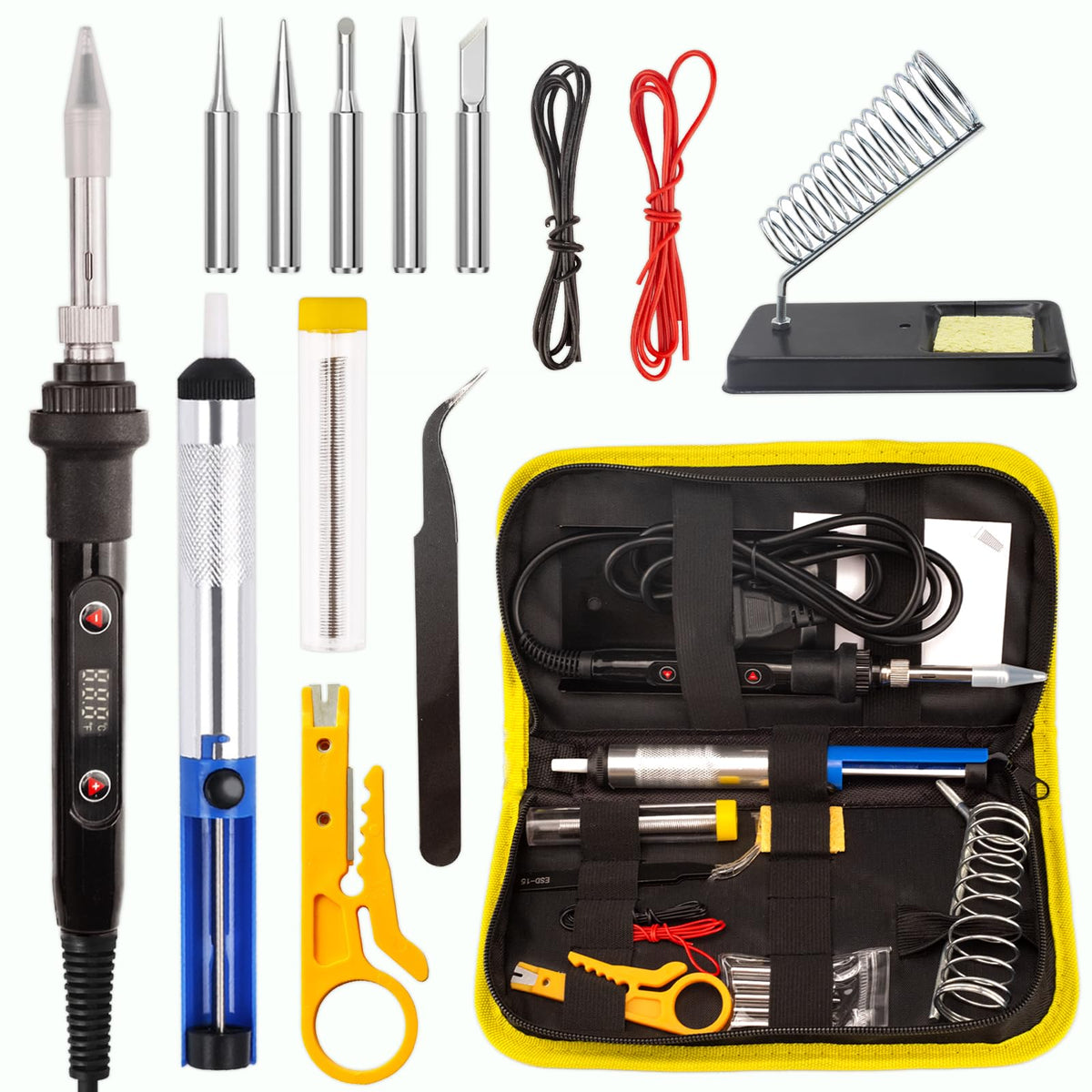 WellerMan 80W soldering iron with LCD display for precise temperature control in electronics projects