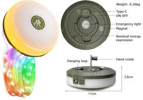 Wellgium magnetic-base camping light attaches to metal surfaces for hands-free use.