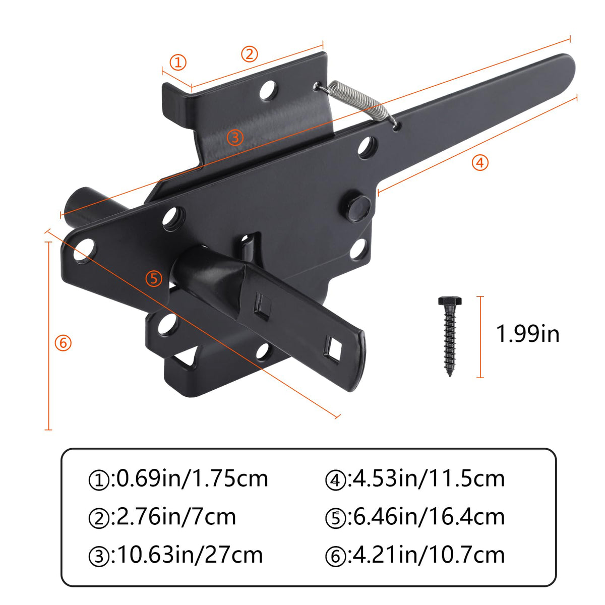 WellMade gate latch handle area demonstrates easy fingertip release for right or left mounting.