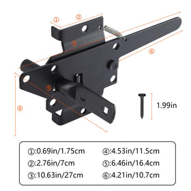 WellMade gate latch handle area demonstrates easy fingertip release for right or left mounting.