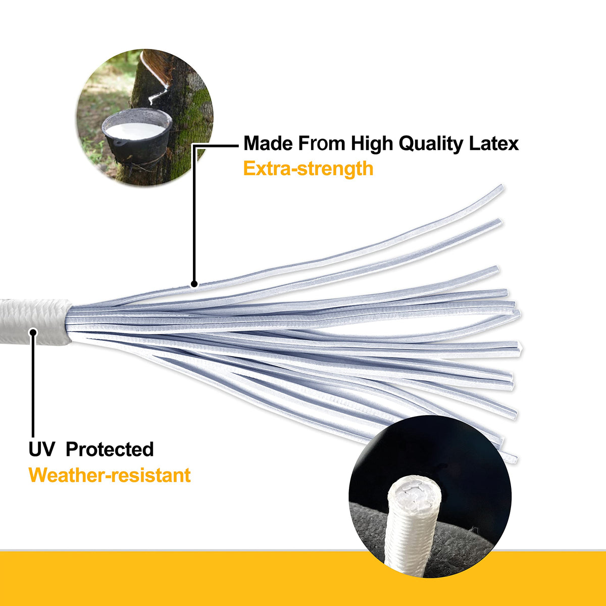 Wellmax canopy-secure bungee in use on banners for stable fastening.