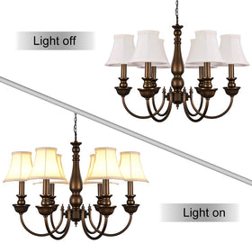 Wellmet six-piece package of clip-on chandelier shades