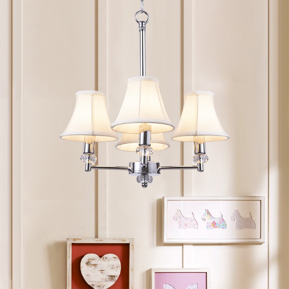 Wellmet chandelier shade in a living room setting demonstrates ambiance
