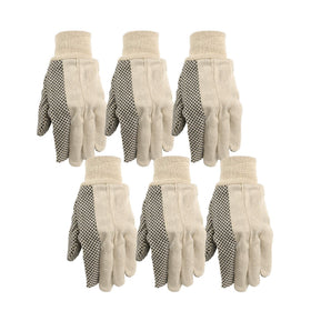 Wells Lamont 309K economy dotted canvas gloves with enhanced grip for handling tools.