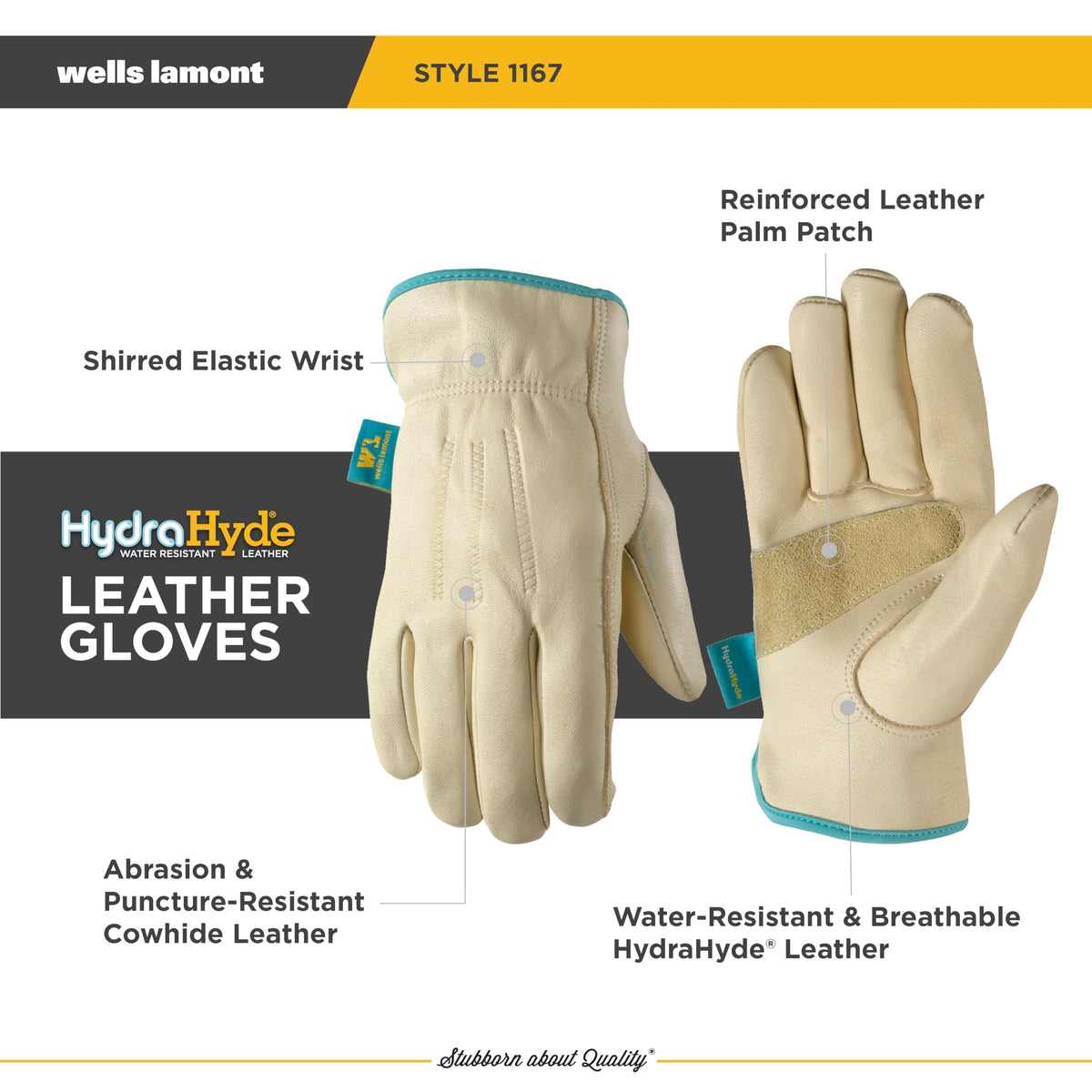 Wells Lamont slip-on wrist glove blocks dirt for quick on/off