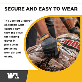 Reinforced fingertips resist wear in high-contact tasks with durability
