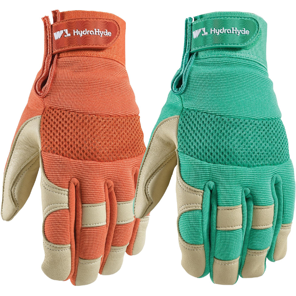 Wells Lamont HydraHyde leather glove palm close-up showing grip and durability