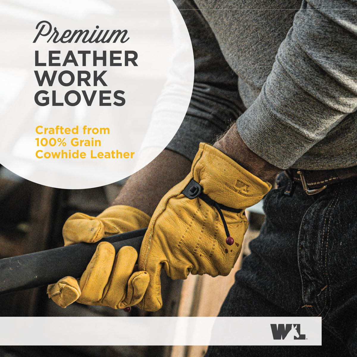 Wells Lamont gloves highlight keystone thumb for secure grip.