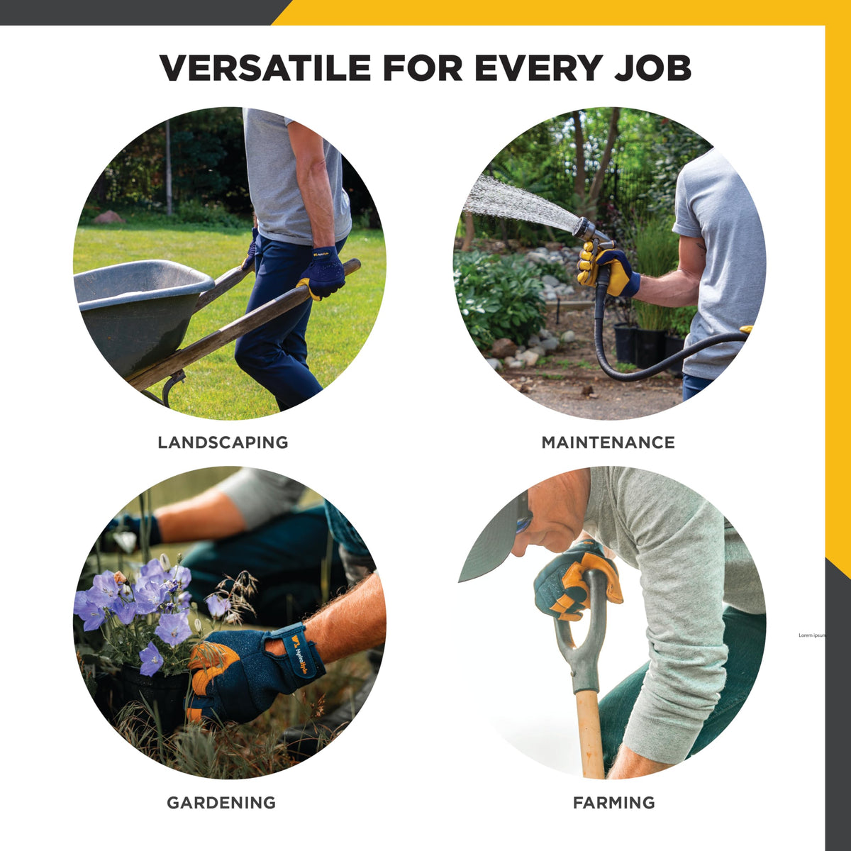 Wells Lamont water-resistant HydraHyde leather keeps hands dry in damp conditions.
