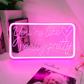 welltodo pink decor neon sign ideal for parties and weddings