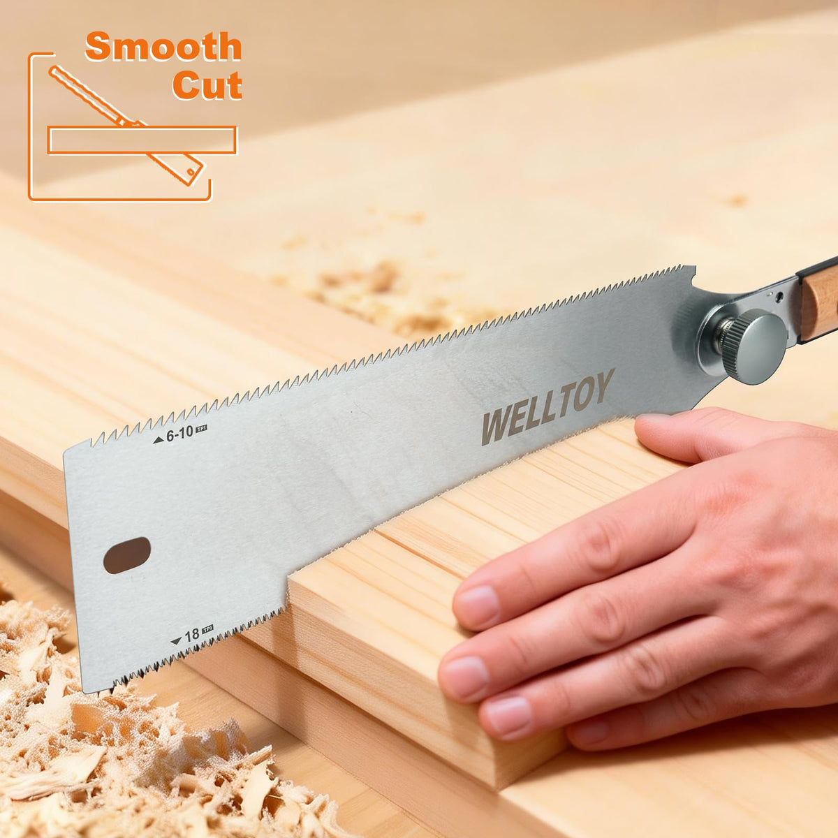 Welltoy bamboo joint design enhances grip stability during work.