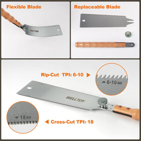 Welltoy chrome-plated blade surface reduces wear during use.