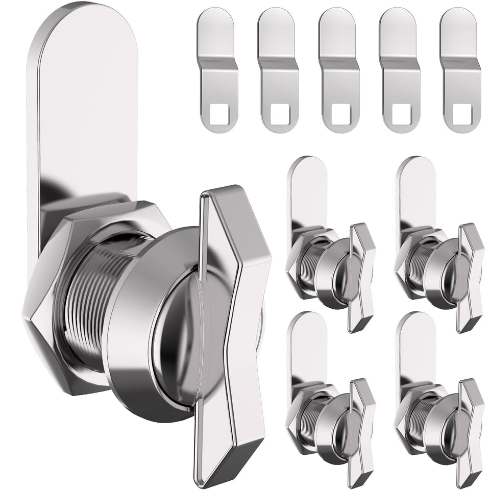 WELLUCK 5/8-inch cam lock pack with straight and offset arms for versatile installation.