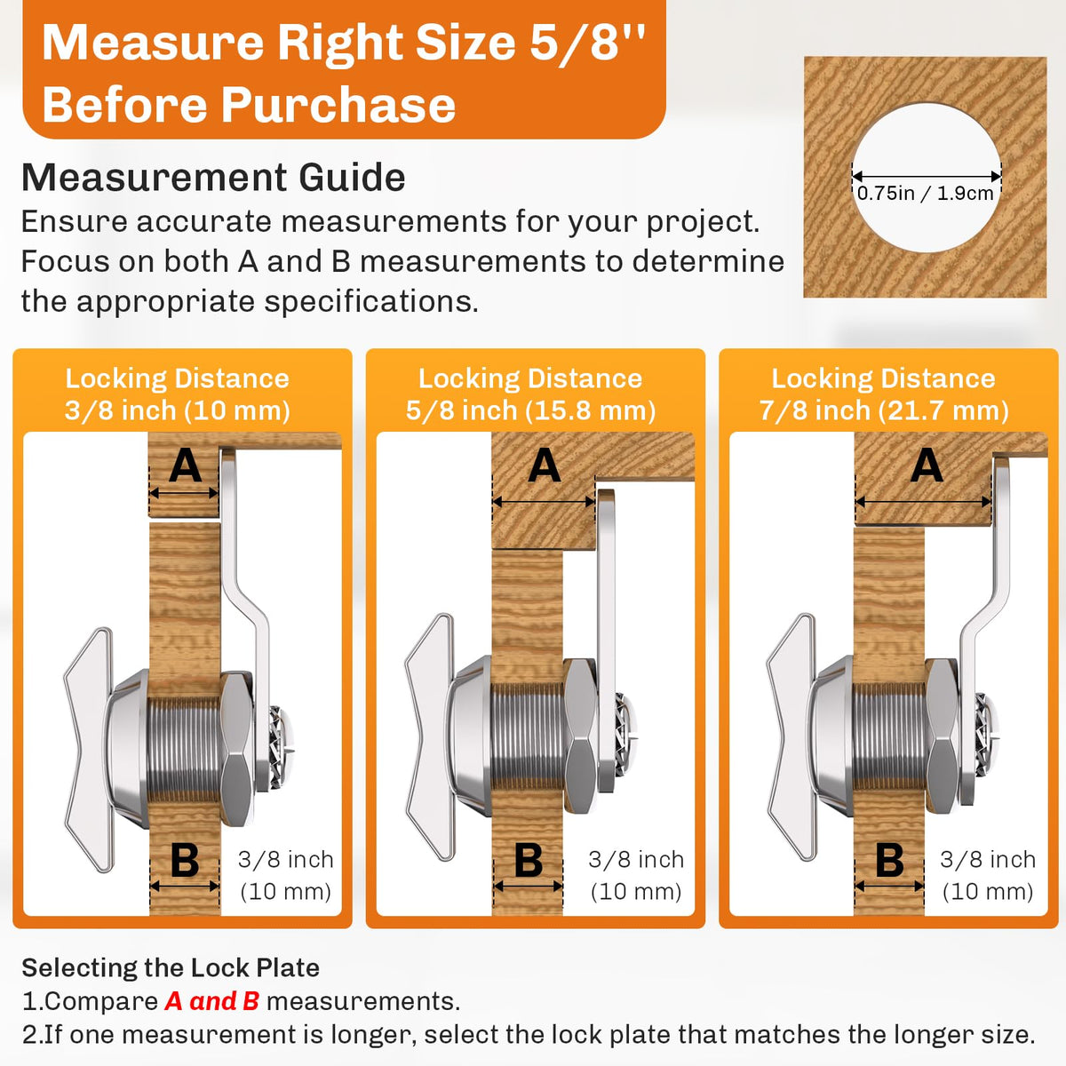 WELLUCK cam lock straight arm demonstrates quick mounting and secure access.