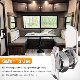 WELLUCK chrome-finish zinc alloy lock highlights durable waterproof design.