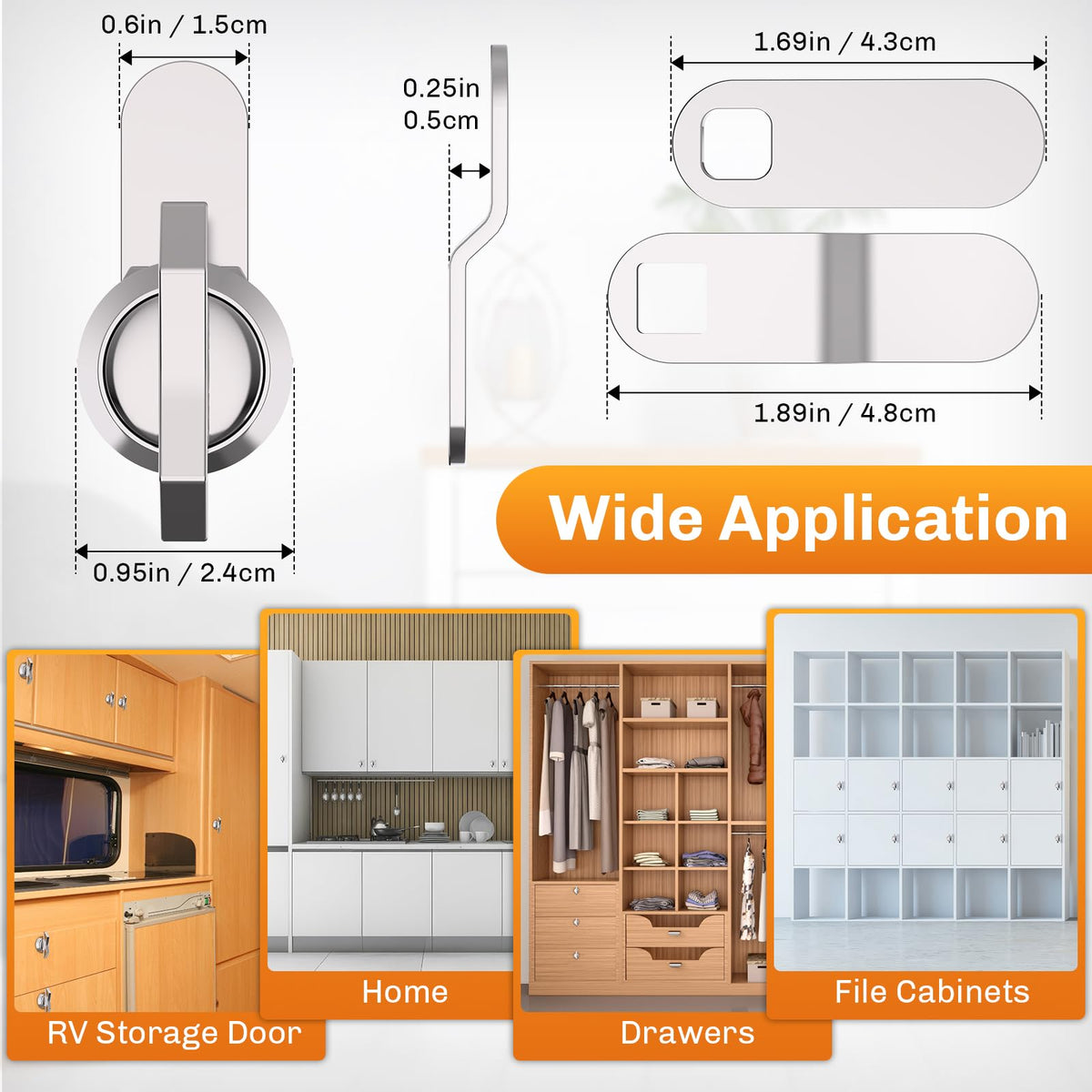 WELLUCK easy-install latch enables one-handed lock and unlock.
