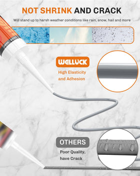 Welluck RV sealant use case demonstrates weather resistance and adhesion.