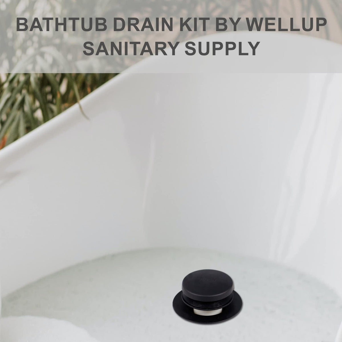WELLUP thread adapter 1-3/8in to 1-1/2in for versatile tub drain compatibility.