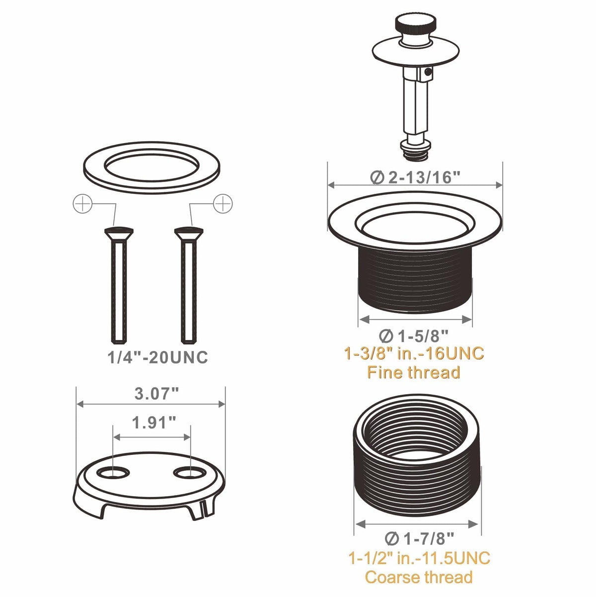 Wellup thread adapter bushing enables versatile fit across drains.