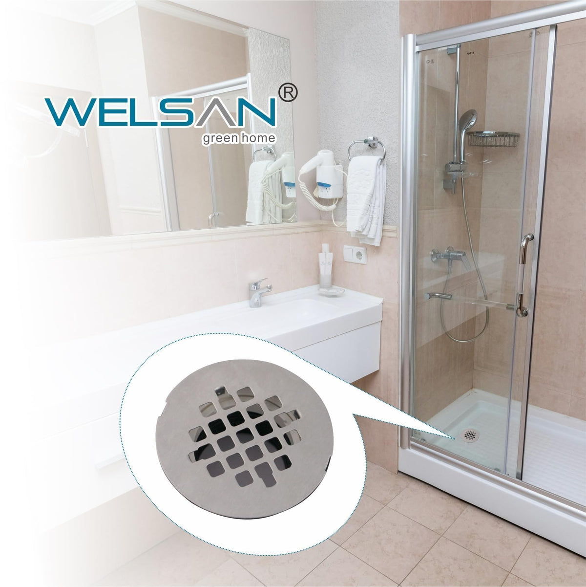 Welsan compatible with ABS and PVC pipes for flexible installation
