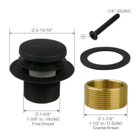 WELSAN adapter for tub drain enables flexible threading options.