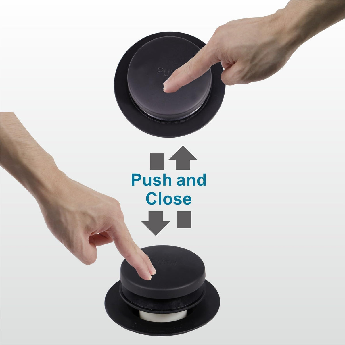 WELSAN push-and-pull stopper for quick water retention and release