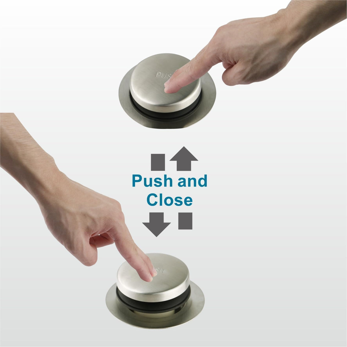 WELSAN brushed nickel finish complements existing bathroom hardware.