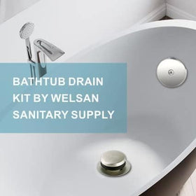 WELSAN 1-hole overflow faceplate demonstrates clean, finished bathroom look.