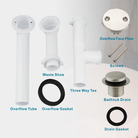 WELSAN elbow and tee assembly for durable bath drainage.